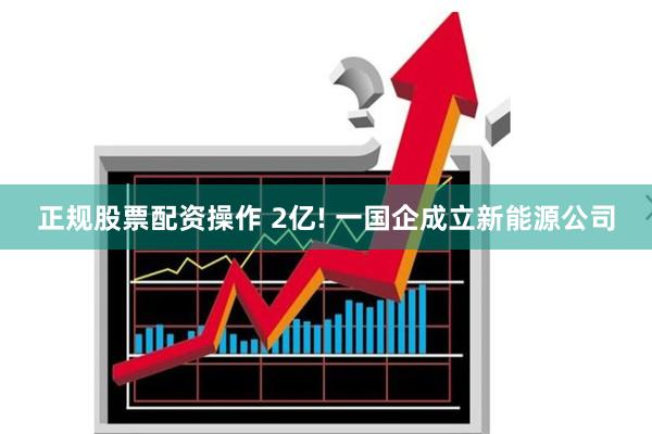 正规股票配资操作 2亿! 一国企成立新能源公司